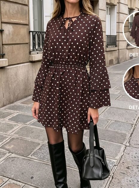 Brown Short Dress