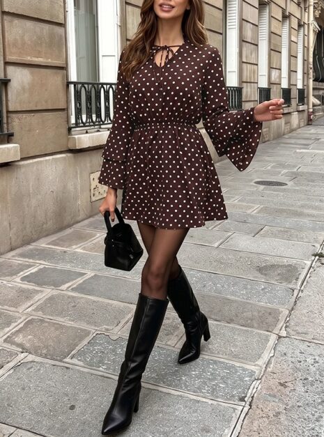 Brown Short Dress (5) Brown Short Dress (5)