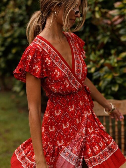 Wine Short Dress (2)