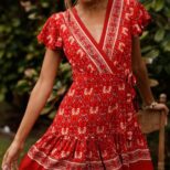 Wine Short Dress (3)