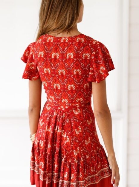 Wine Short Dress (5) Wine Short Dress (5)