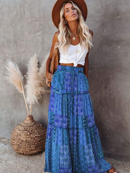 Jupe boho maxi