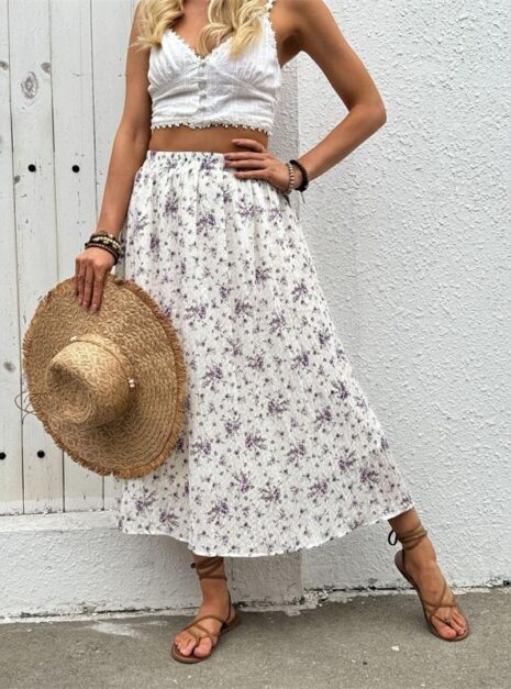 White Purple Skirt White Purple Skirt