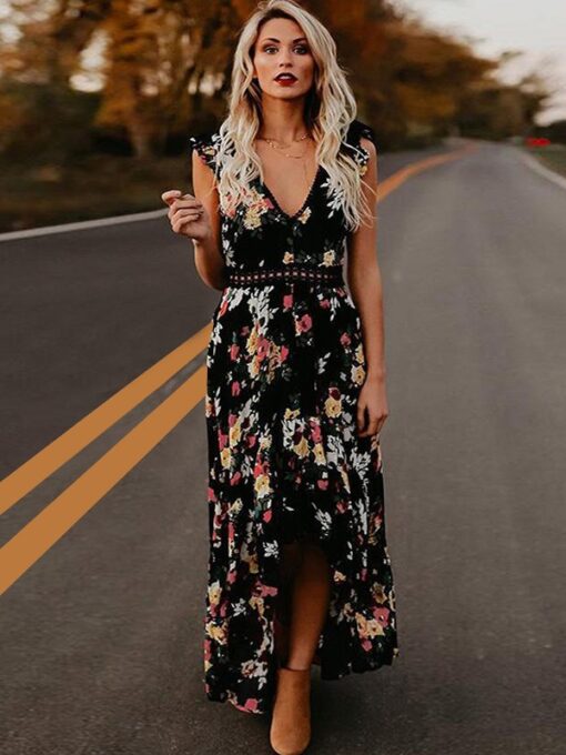 Robe longue Boho Neirin Noire