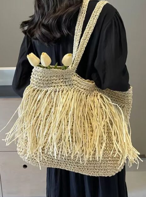 sac paille frange 3