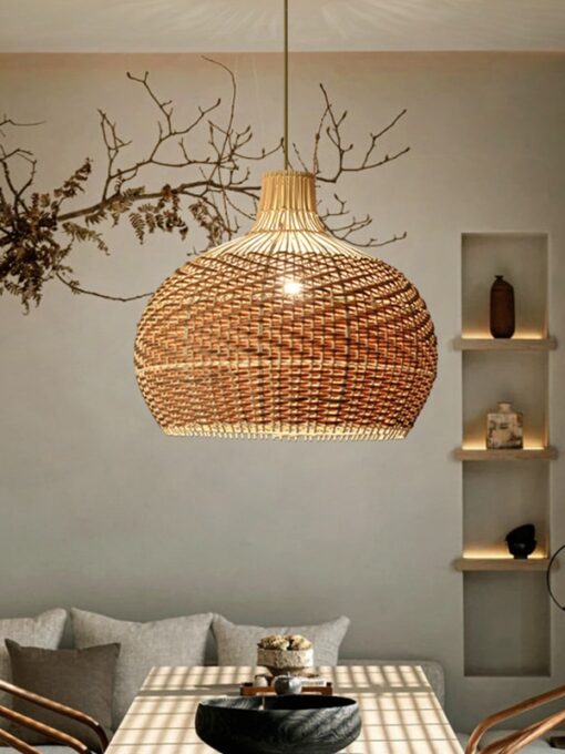 Suspension vintage en rotin D50 / D60