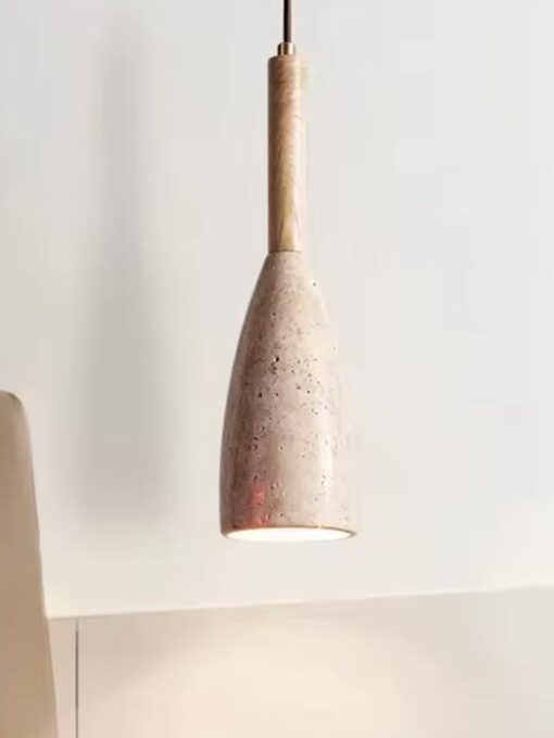 Suspension en travertin naturel D10 cm