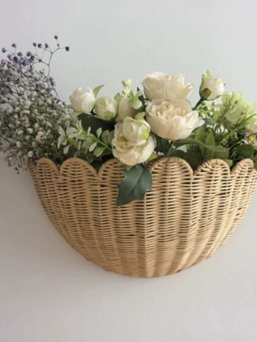 Panier mural en rotin 40x28 cm