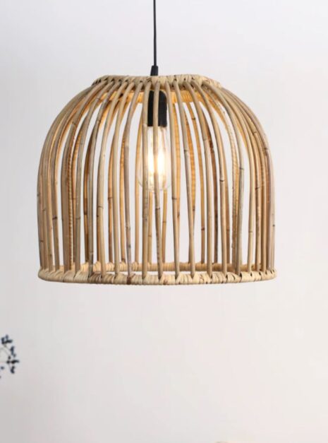 suspension rotin oiseau 1