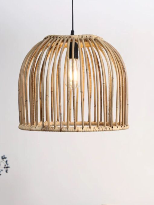 Suspension "cage à oiseau" en rotin D35 cm